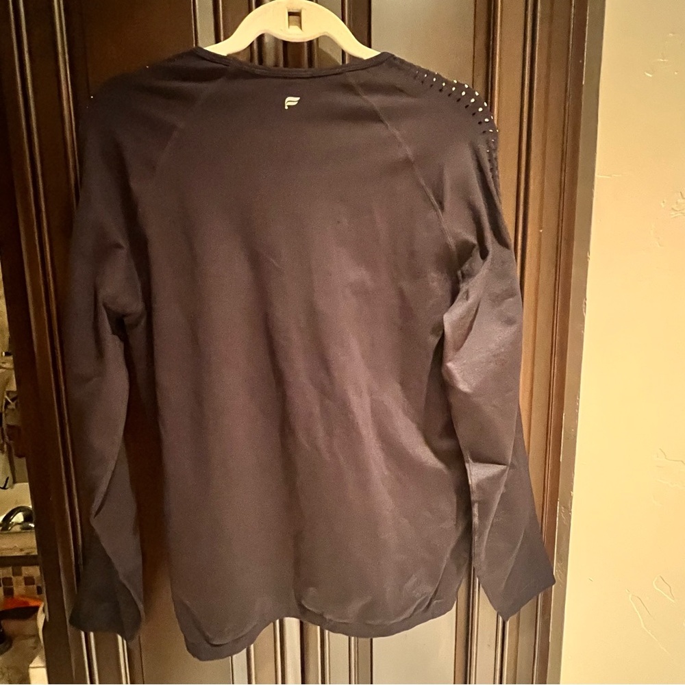 Fabletics Black Long Sleeve Exercise Activewear T… - image 4